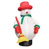⛄️Sneeuwpop met bezem opblaasbaar 3 Meter