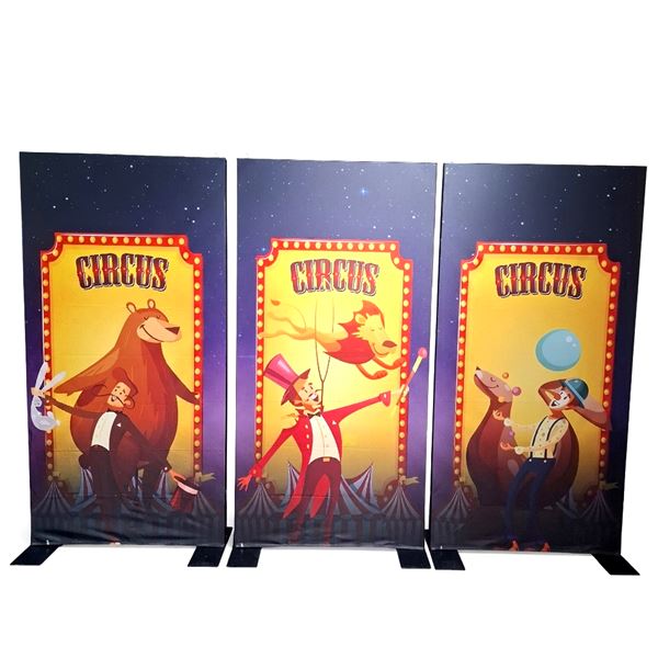 🎪 Circus decoratiedoeken (3-delig) huren 🎪 Circus decoratiedoeken (3-delig) huren