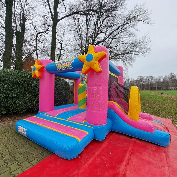 🦄 Springkussen unicorn met glijbaan